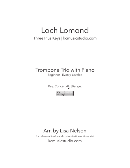 Loch Lomond - Trombone Trio with Piano Accompaniment (arr. Lisa Nelson)