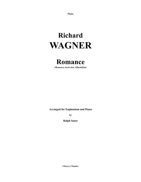 Romance for Euphonium & Piano (arr. Ralph Sauer)