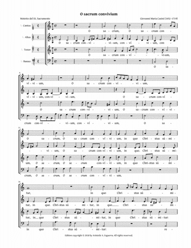 O sacrum convivium (Casini) (arr. Aristotle A. Esguerra)