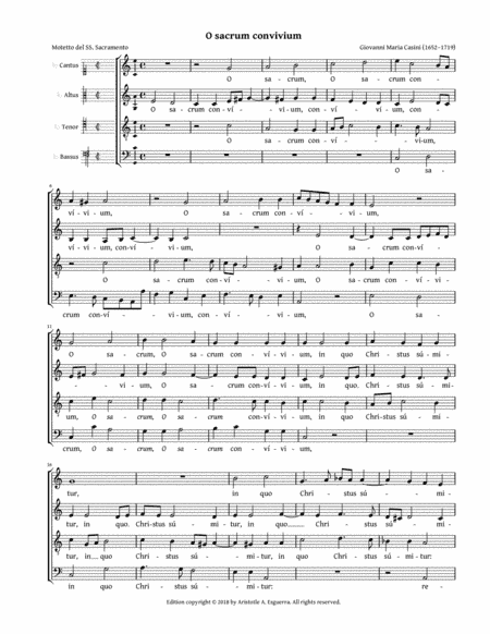 O sacrum convivium (Casini) (arr. Aristotle A. Esguerra)