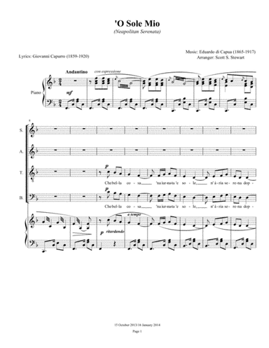 'O Sole Mio (arr. Scott S. Stewart)