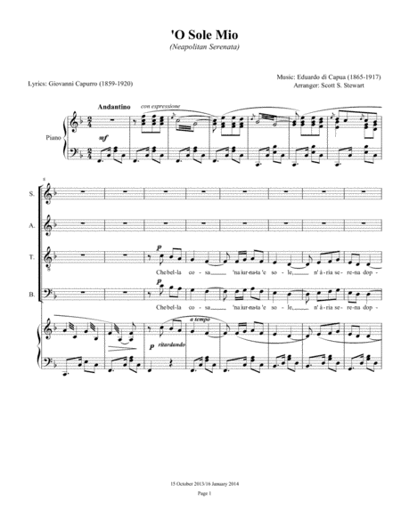 'O Sole Mio (arr. Scott S. Stewart)