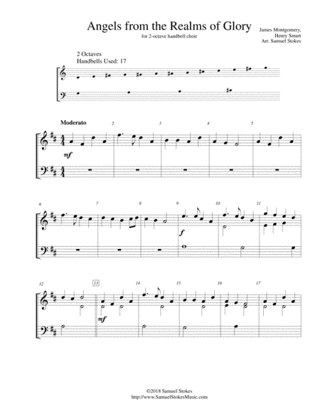 Angels from the Realms of Glory - for 2-octave handbell choir (arr. Samuel Stokes)