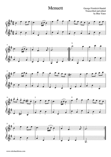 Menuett (George Friedrich Handel) (arr. Blue Yates)