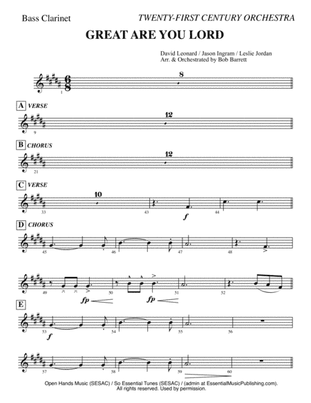 Great Are You Lord (arr. Bob Barrett)