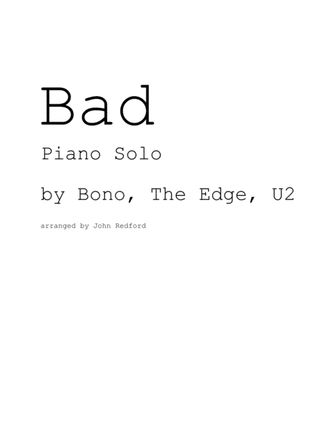 Bad (arr. John Redford)