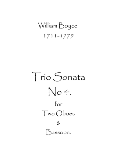 Trio Sonata No.4 (arr. Spence Bundy)
