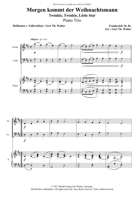 Twinkle, Twinkle, Little Star (arr. Gert Th. Walter)