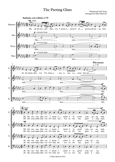The Parting Glass (arr. Elliot Rentoul)