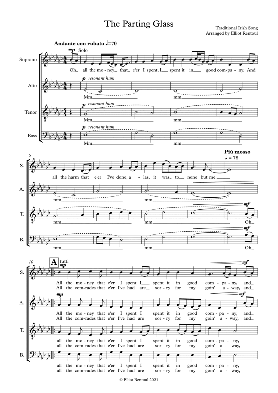 The Parting Glass (arr. Elliot Rentoul)