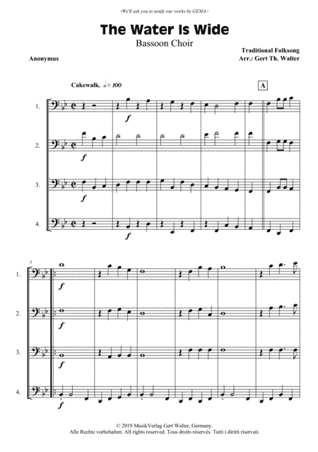 The Water Is Wide (arr. Gert Th. Walter)