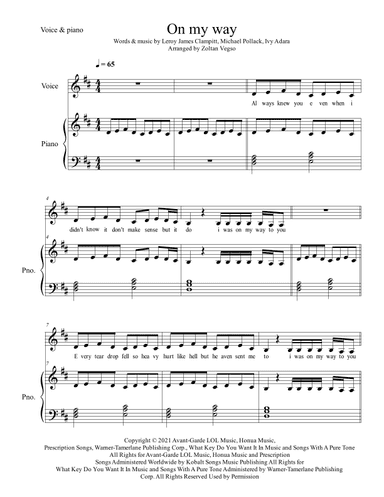 On My Way (arr. Zoltan Vegso)