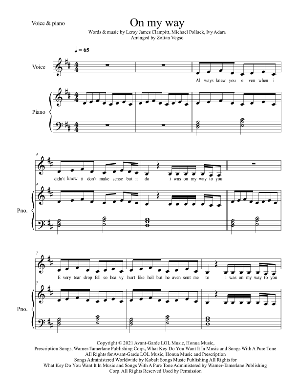 On My Way (arr. Zoltan Vegso)