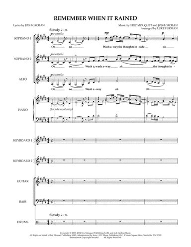 Remember When It Rained (arr. Furman Musical Arrangements)