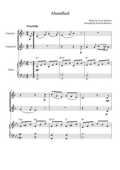 Abendlied (Evening Song) (arr. Kaiserin Rebecca)