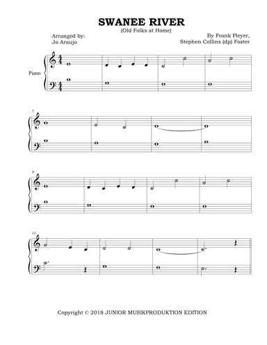 SWANEE RIVER (Old Folks at Home) (arr. Jo Araujo)