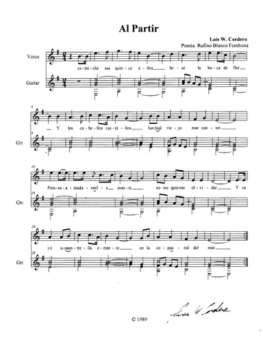 Three Short Pieces for Voice & Guitar