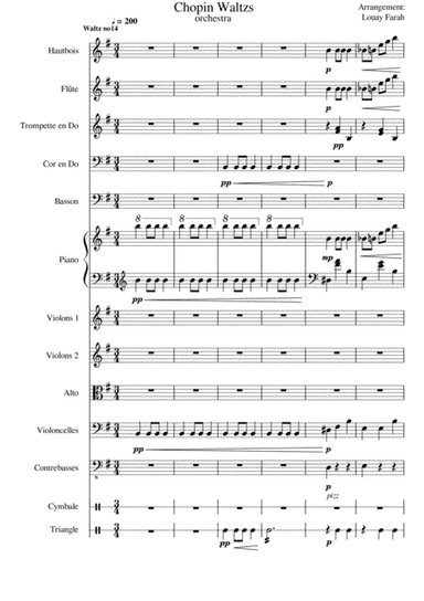 Chopin waltzes for orchestra (arr. Louay Farah)