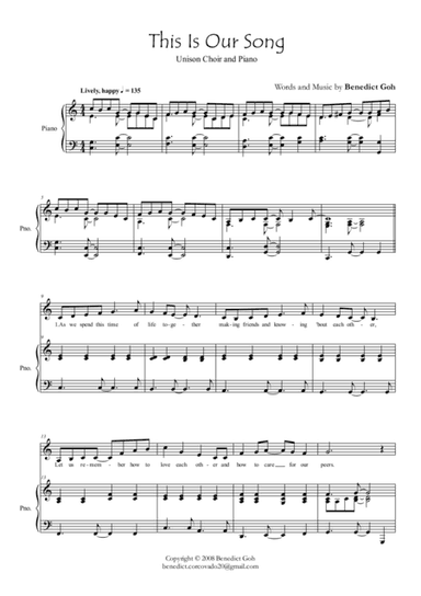 This is Our Song (C Major)