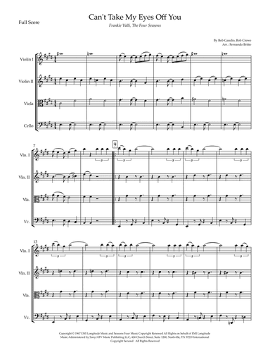 Can't Take My Eyes Off Of You (arr. Fernando Britto)