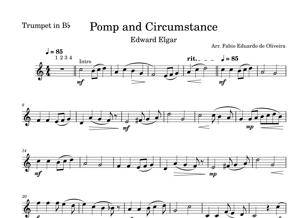 Pomp and Circumstance - Easy Arrangement (arr. Fabio Eduardo de Oliveira)