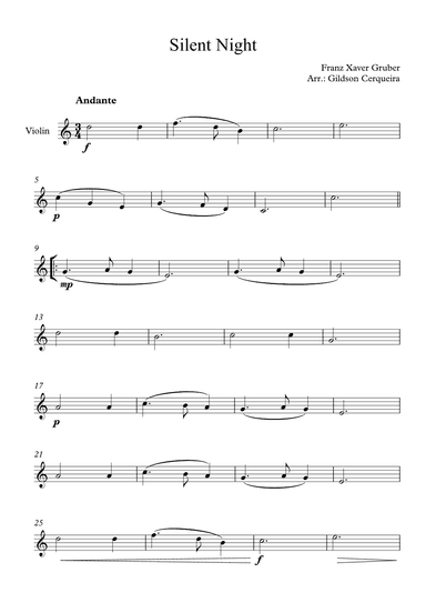 Silent Night (arr. Gildson Cerqueira)