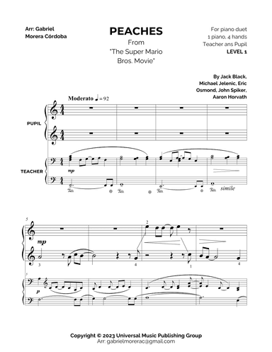 Peaches (arr. Gabriel Morera Córdoba)