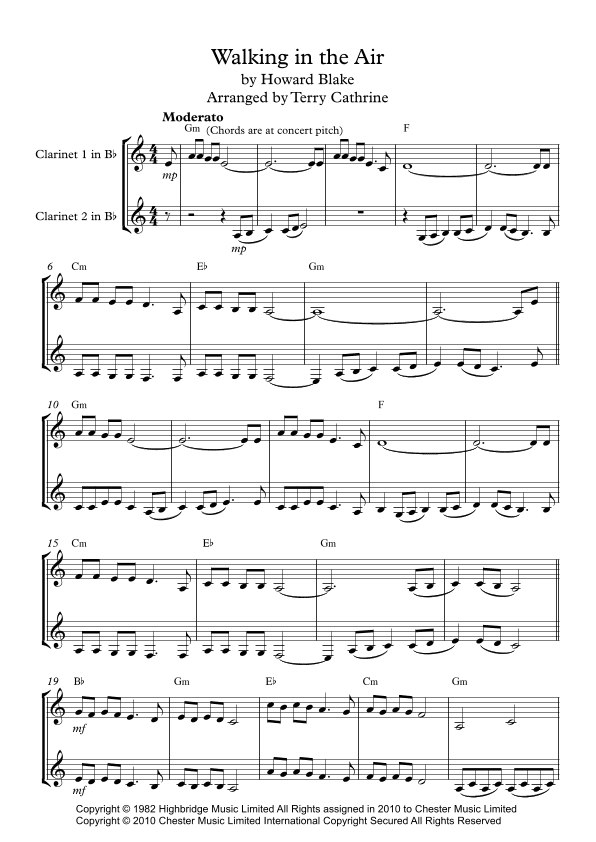 Walking In The Air (arr. Terry Cathrine)