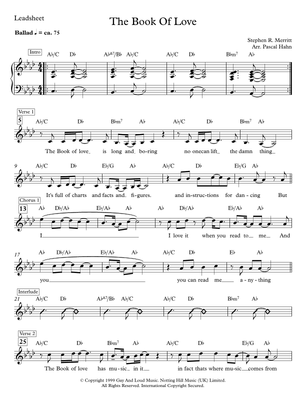 The Book Of Love (arr. Pascal Hahn)