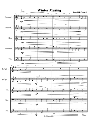 Winter Musing - for Brass Quintet
