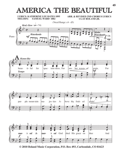 AMERICA THE BEAUTIFUL (arr. Clay Boland Jr.)