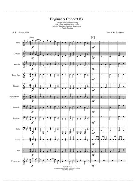 Beginners Concert #3 (arr. SRT Music)