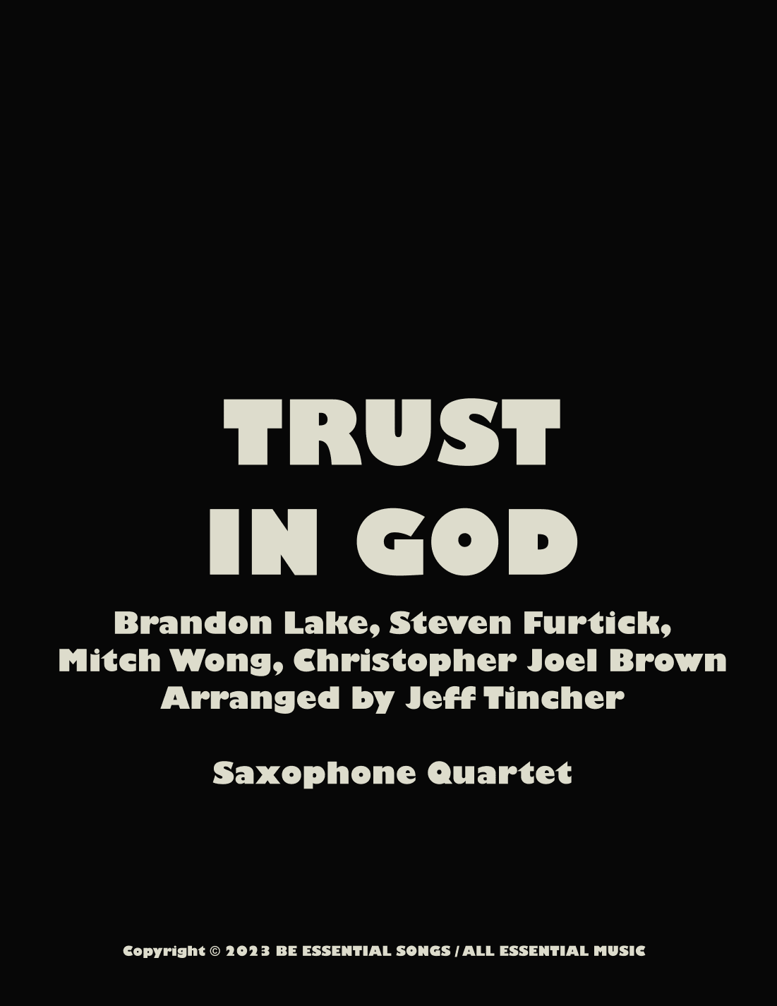 Trust In God (arr. Jeff Tincher)