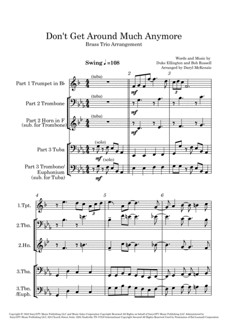 Don't Get Around Much Anymore (arr. Daryl McKenzie)