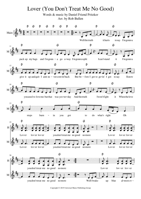 You Don't Treat Me No Good (arr. Rob Bullen)