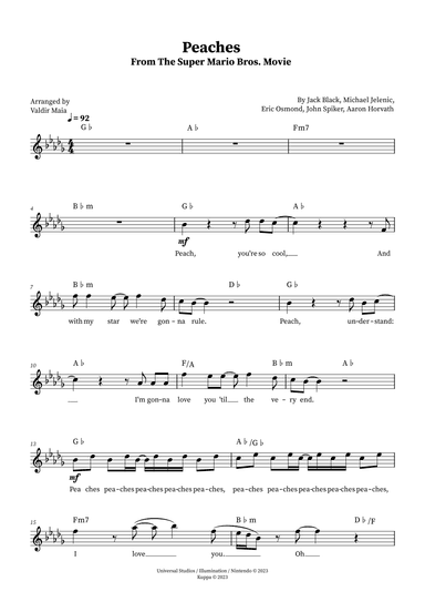 Peaches (arr. Valdir Maia)