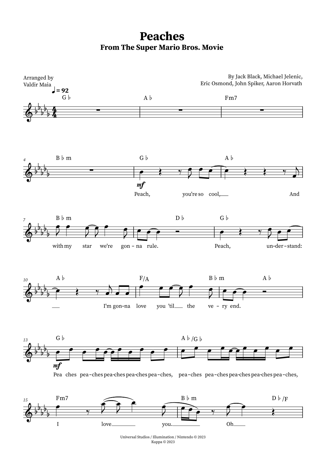 Peaches (arr. Valdir Maia)