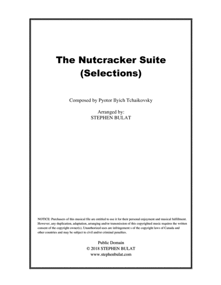 The Nutcracker Suite (Selections) - Lead sheet (melody & chords) in original keys (arr. Stephen Bulat)
