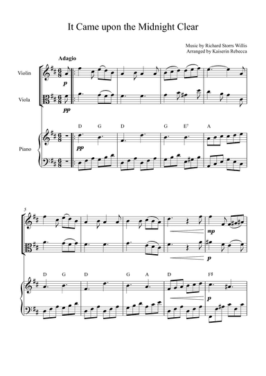 It Came upon the Midnight Clear (arr. Kaiserin Rebecca)