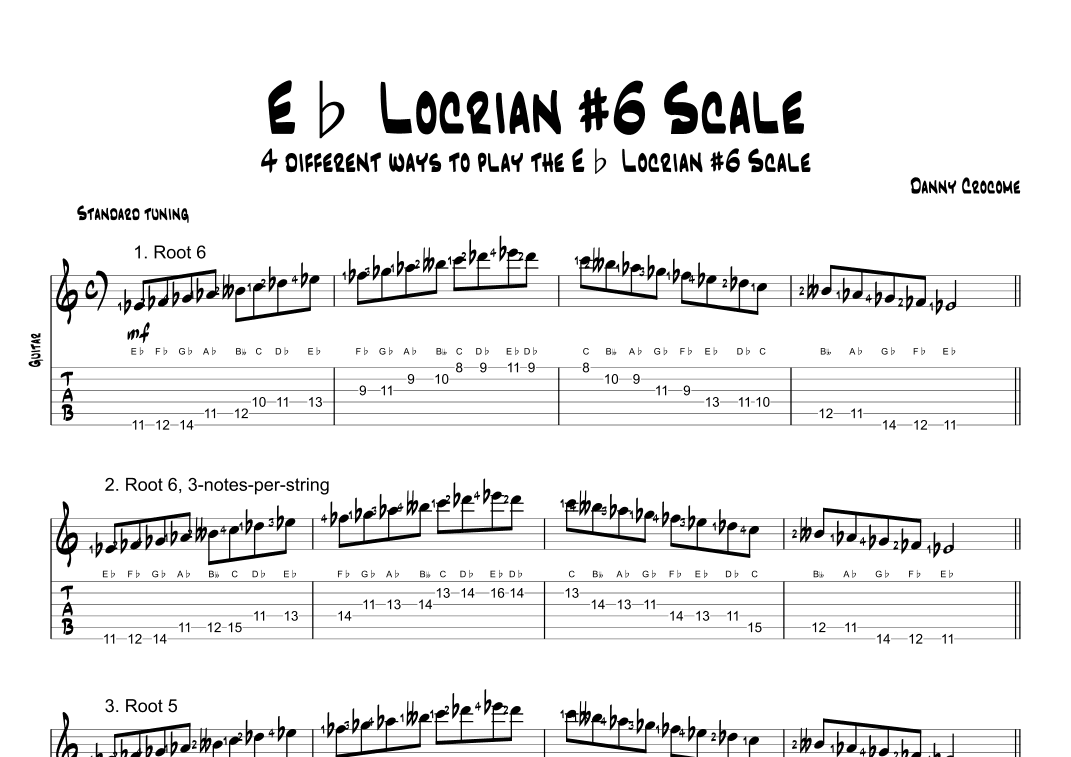 Eb Locrian #6 Scale (4 Ways to Play)