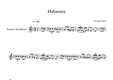 Habanera - Georges Bizet (Soprano Sax) (arr. Digital Book Music)