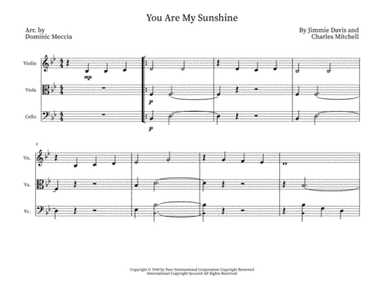 You Are My Sunshine (arr. Dominic Meccia)