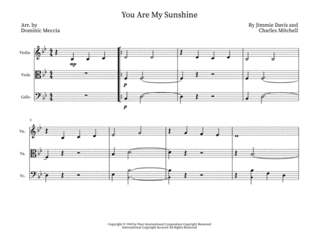 You Are My Sunshine (arr. Dominic Meccia)