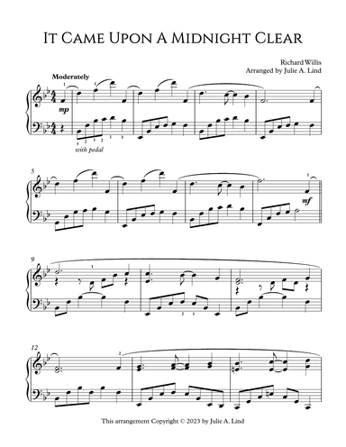 It Came Upon A Midnight Clear (arr. Julie A Lind)