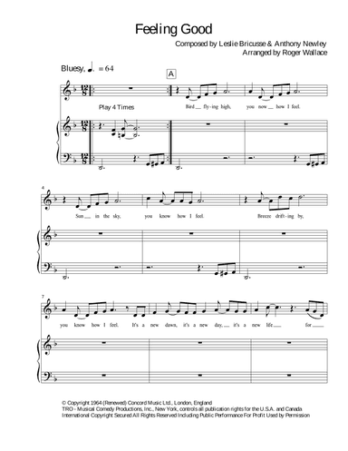 Feeling Good (arr. Roger Wallace)