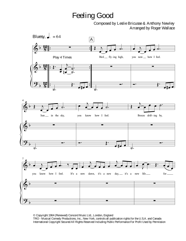 Feeling Good (arr. Roger Wallace)