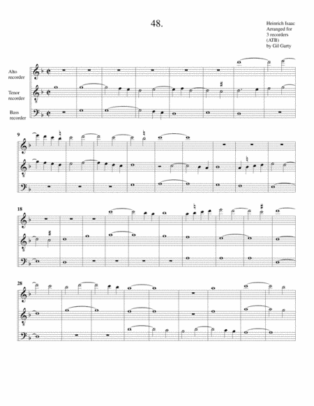 Instrumental trio no.48 (no title) (arrangement for 3 recorders) (arr. Gil Garty)
