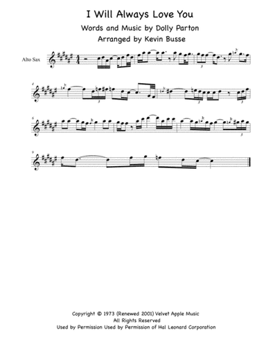 I Will Always Love You (arr. Kevin Busse)