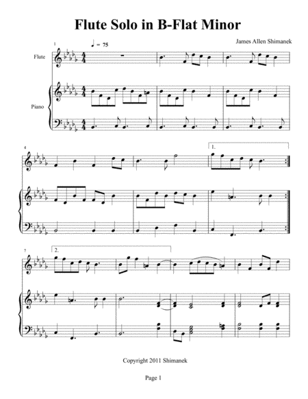 Flute Solo In Bb Minor
