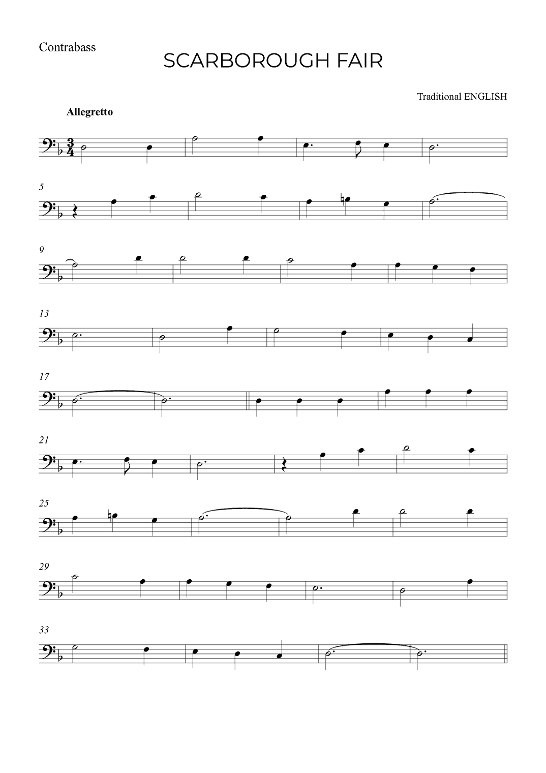 SCARBOROUGH FAIR (arr. Alex Nunes Rodrigues)